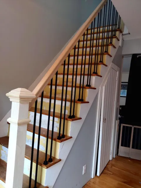 Interior stair renovation in progress